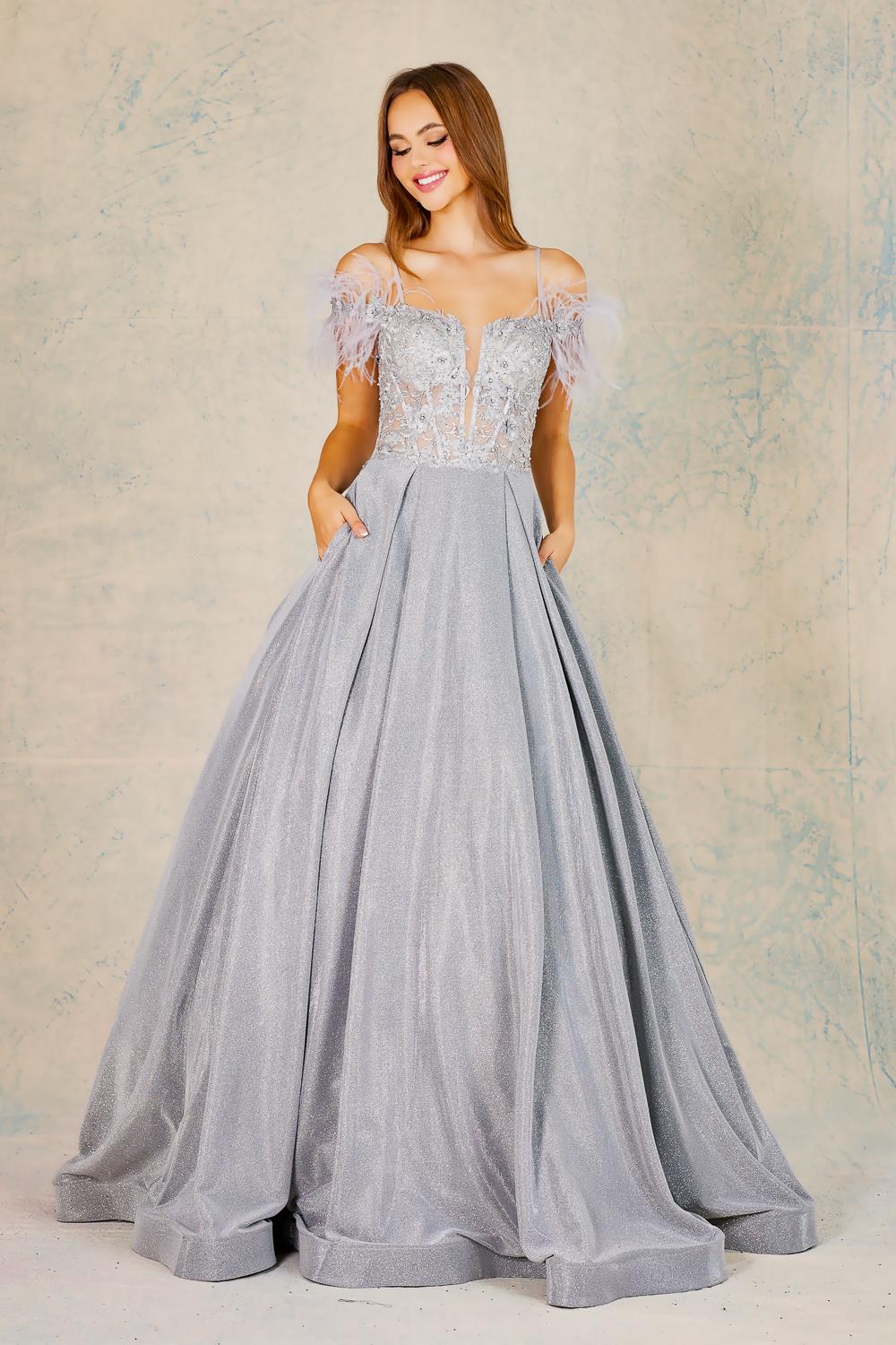 Vestido Plata AD3128