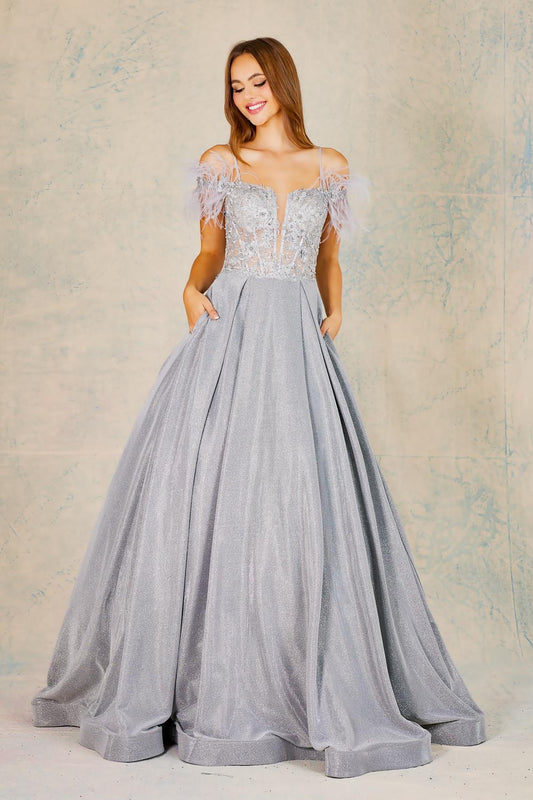 Vestido Plata AD3128