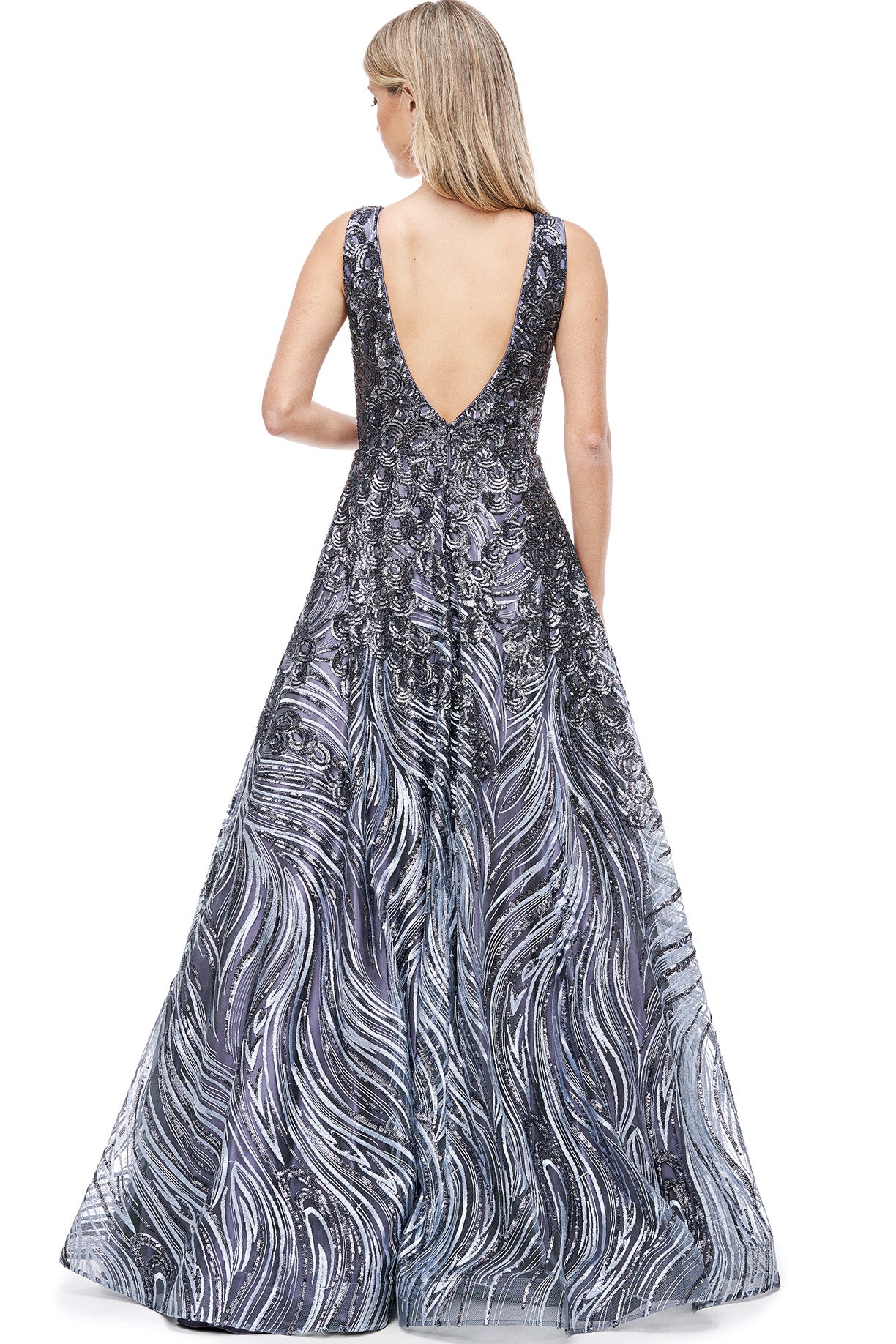 Vestido plateado EM3107