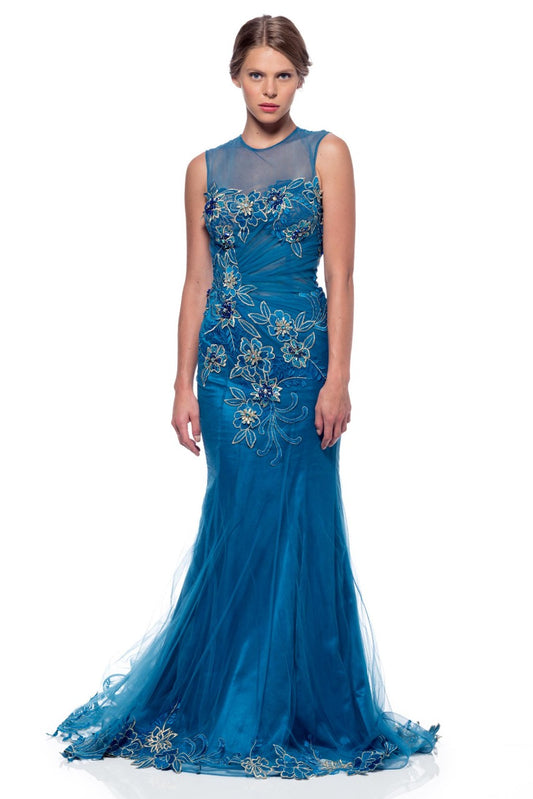 Vestido de Fiesta Azul Turquesa